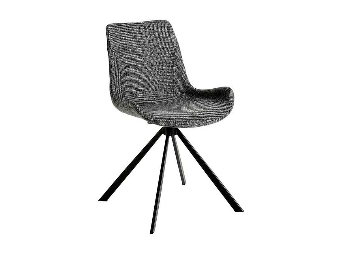 Chaise pivotante en tissu gris foncé 4071 ANGEL CERDA