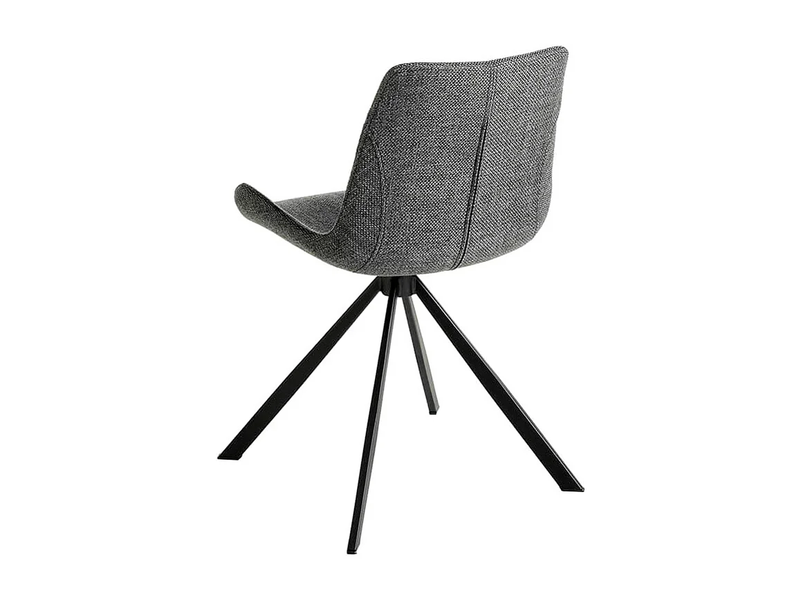 Chaise pivotante en tissu gris foncé 4071 ANGEL CERDA