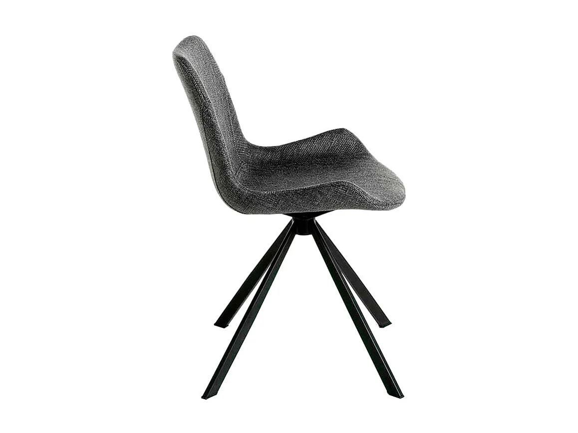 Chaise pivotante en tissu gris foncé 4071 ANGEL CERDA