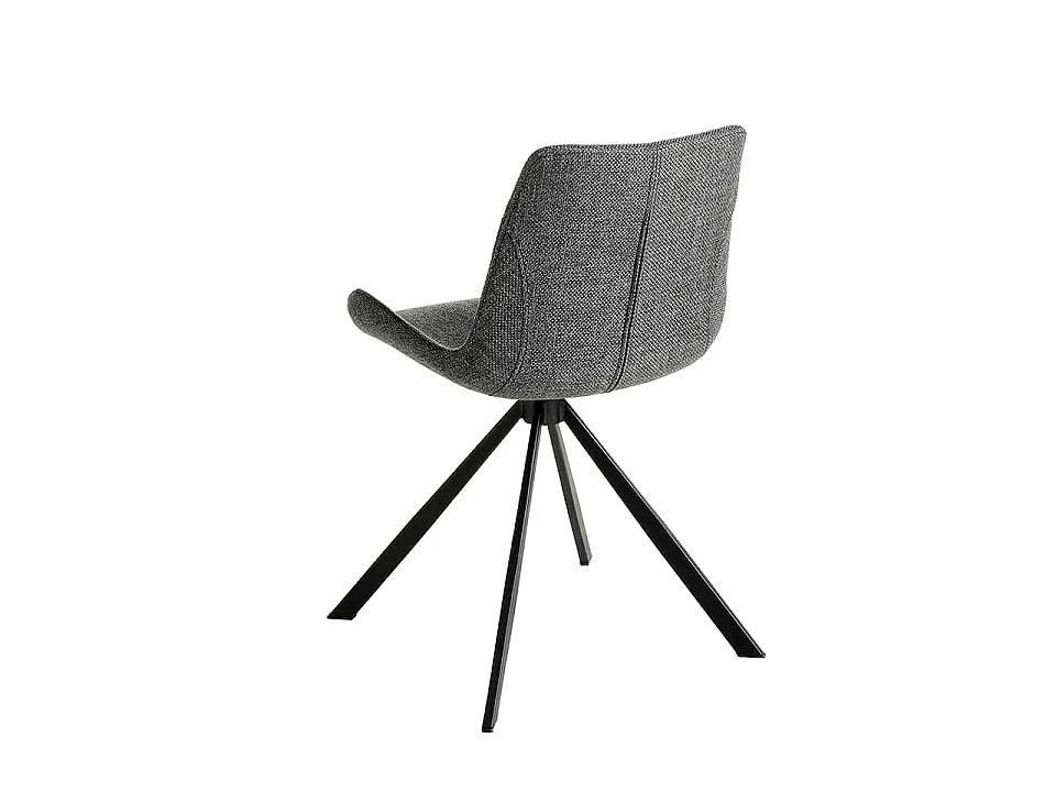Chaise pivotante en tissu gris foncé 4071 ANGEL CERDA
