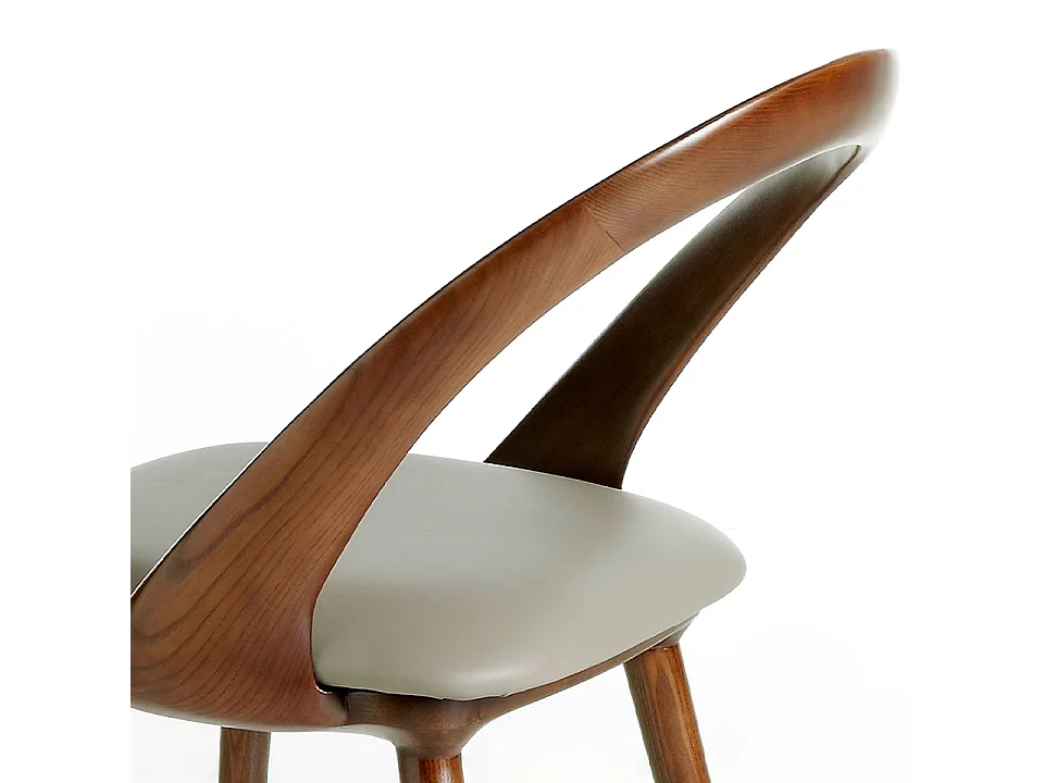 Sedia rivestita in similpelle con struttura in legno color Noce   4063 ANGEL CERDA