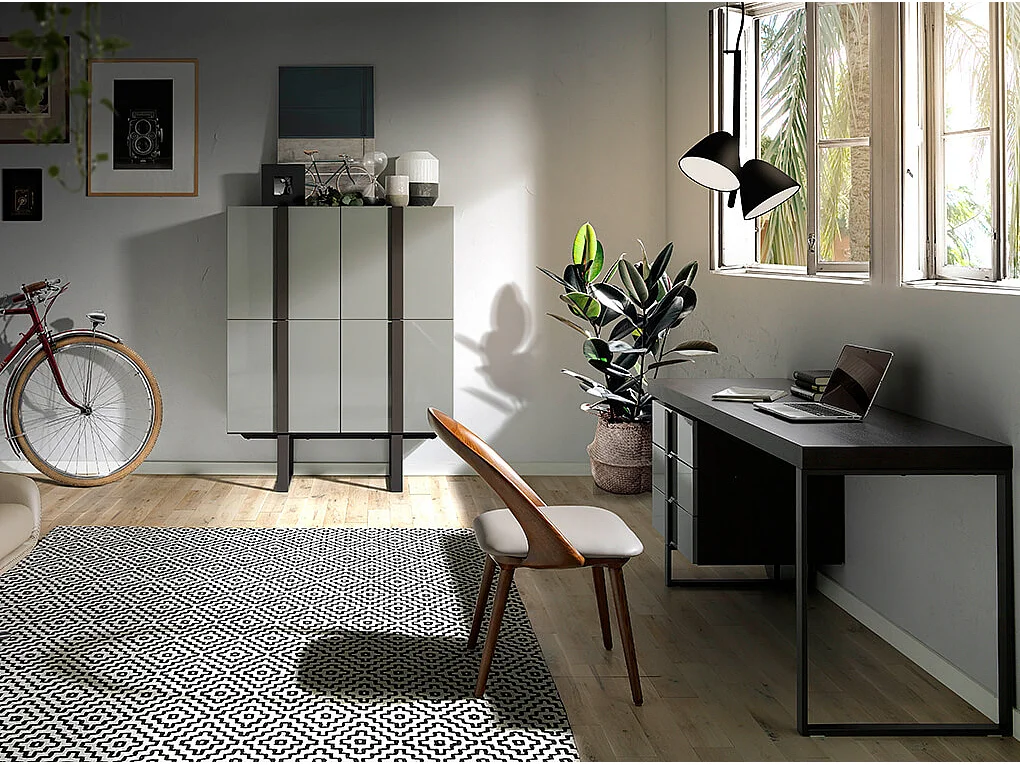 Sedia rivestita in similpelle con struttura in legno color Noce   4063 ANGEL CERDA