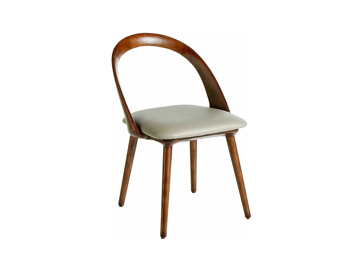 Chaise en simili cuir et bois noyer 4063 ANGEL CERDA