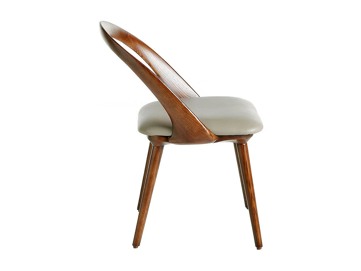 Eetkamerstoel met gebogen walnotenhouten frame 4063 ANGEL CERDA