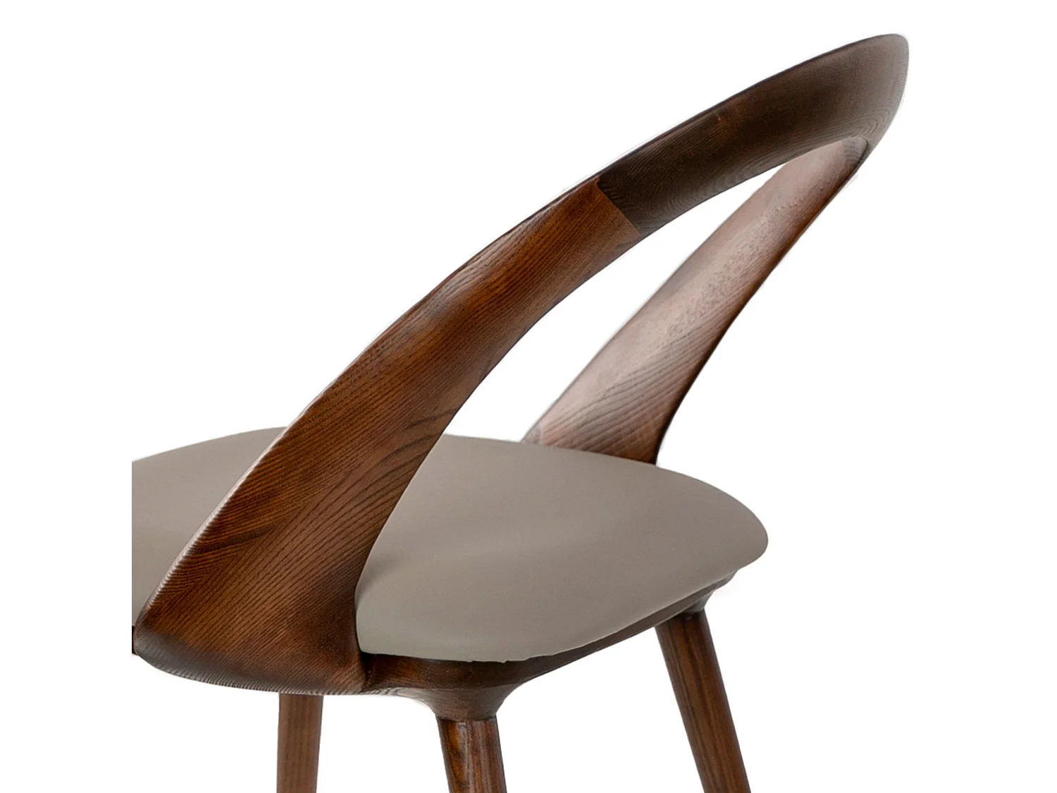 Walnut and mink leatherette chair 4063 ANGEL CERDA