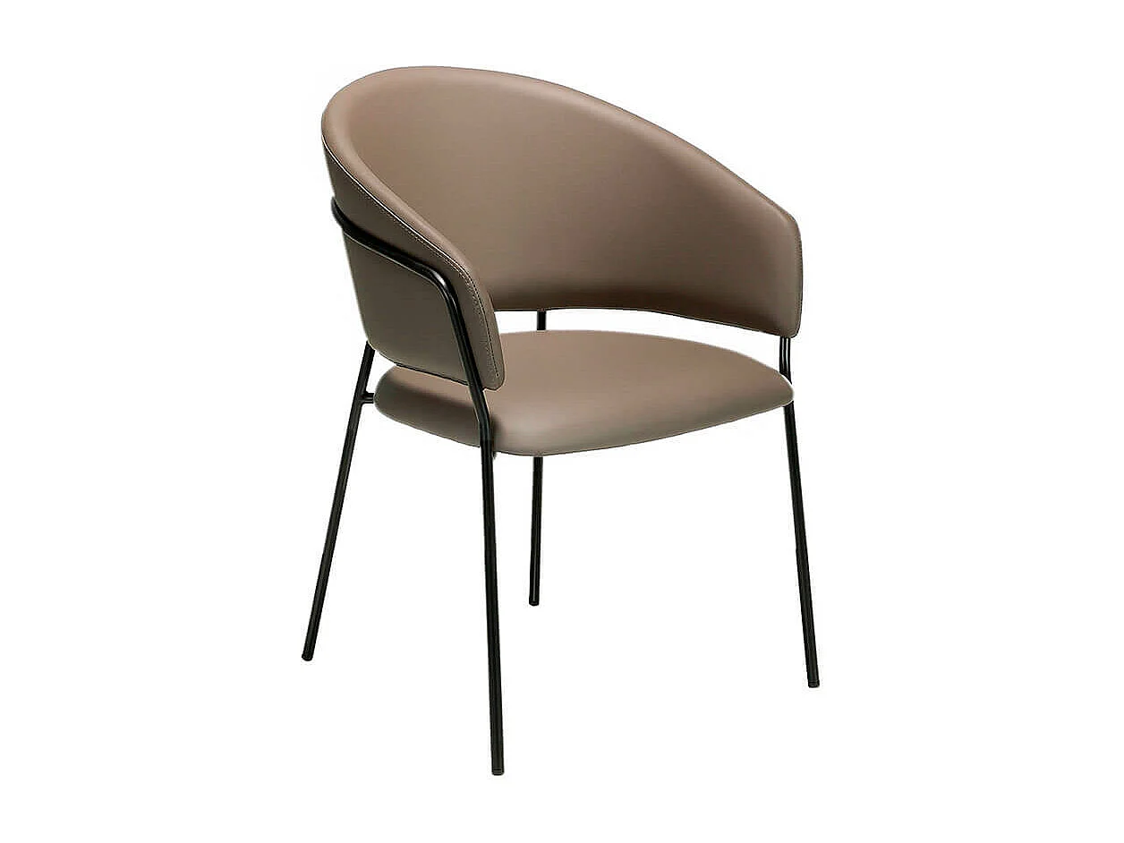 Chaise en similicuir vison foncé 4088 ANGEL CERDA