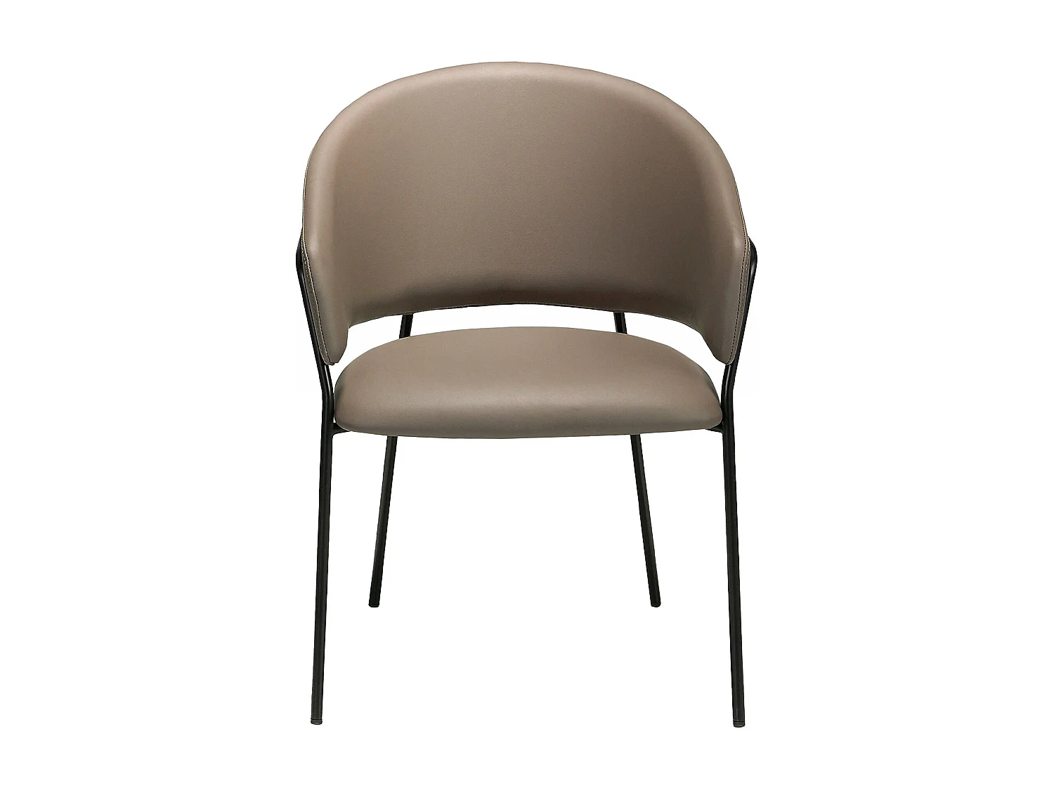 Chaise en similicuir vison foncé 4088 ANGEL CERDA