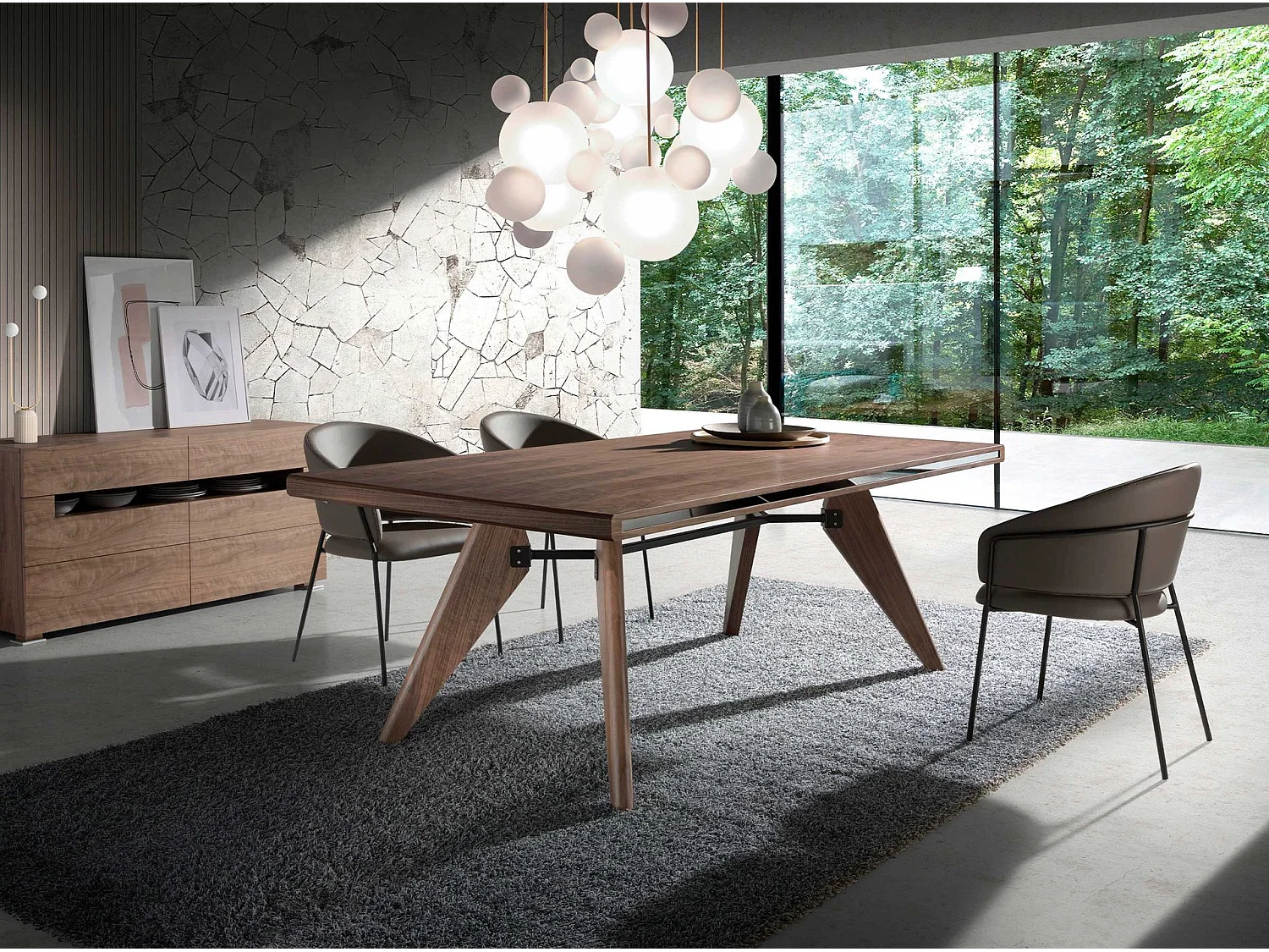 Chaise en similicuir vison foncé 4088 ANGEL CERDA