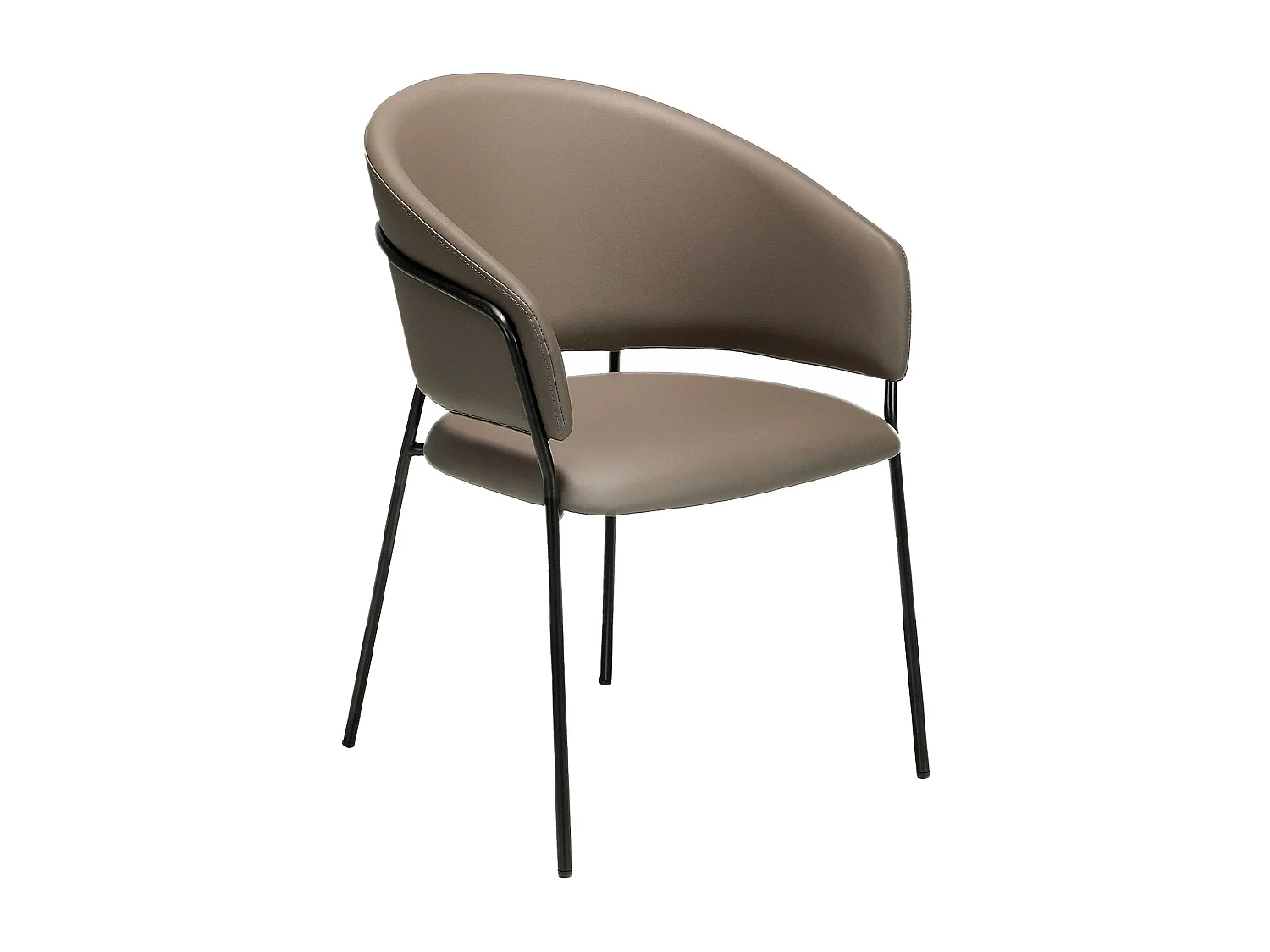 Sedia in ecopelle visone scuro 4088 ANGEL CERDA