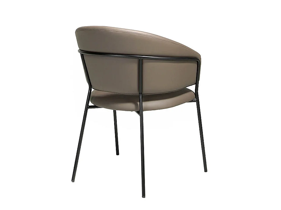 Chaise en similicuir vison foncé 4088 ANGEL CERDA
