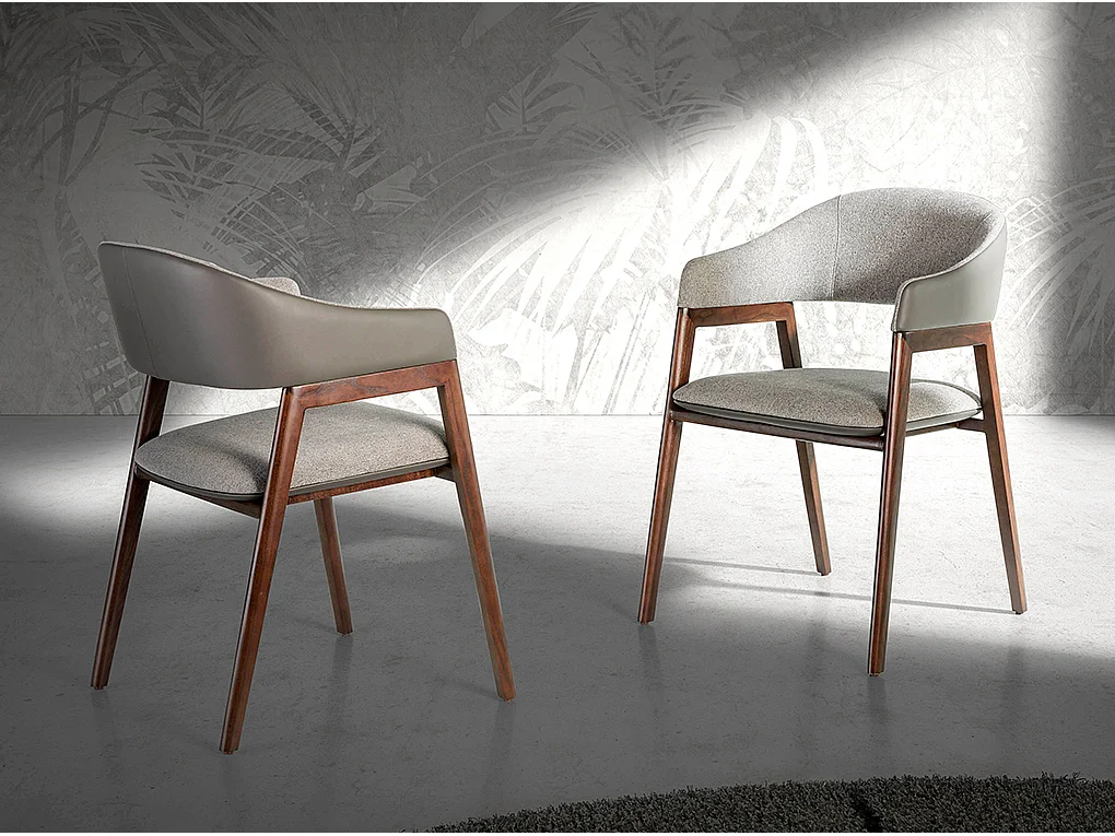 Silla comedor tapizada tela y polipiel  4091 ANGEL CERDA