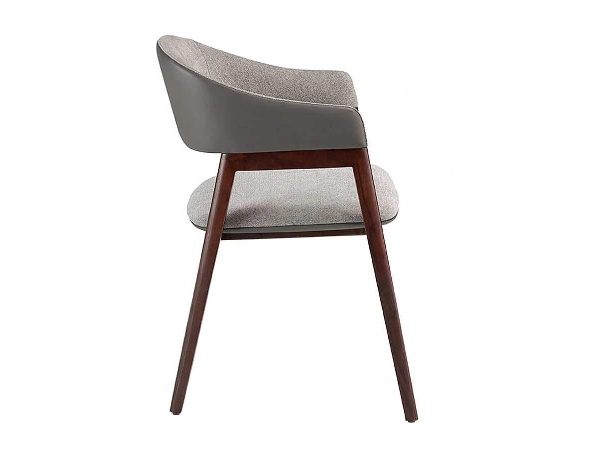 Chaise en tissu gris et vison foncé en similicuir 4091 ANGEL CERDA