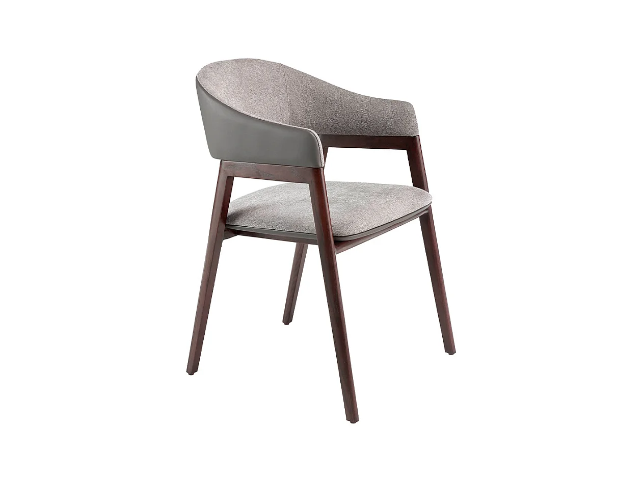 Sedia rivestita in tessuto e similpelle con struttura in legno color Noce   4091 ANGEL CERDA