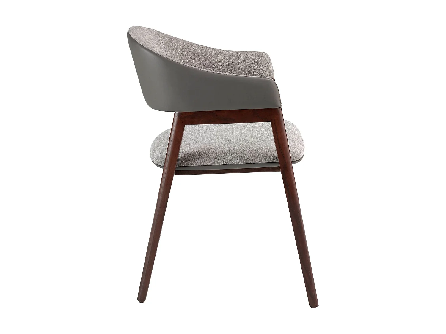 Chaise en tissu gris et vison foncé en similicuir 4091 ANGEL CERDA