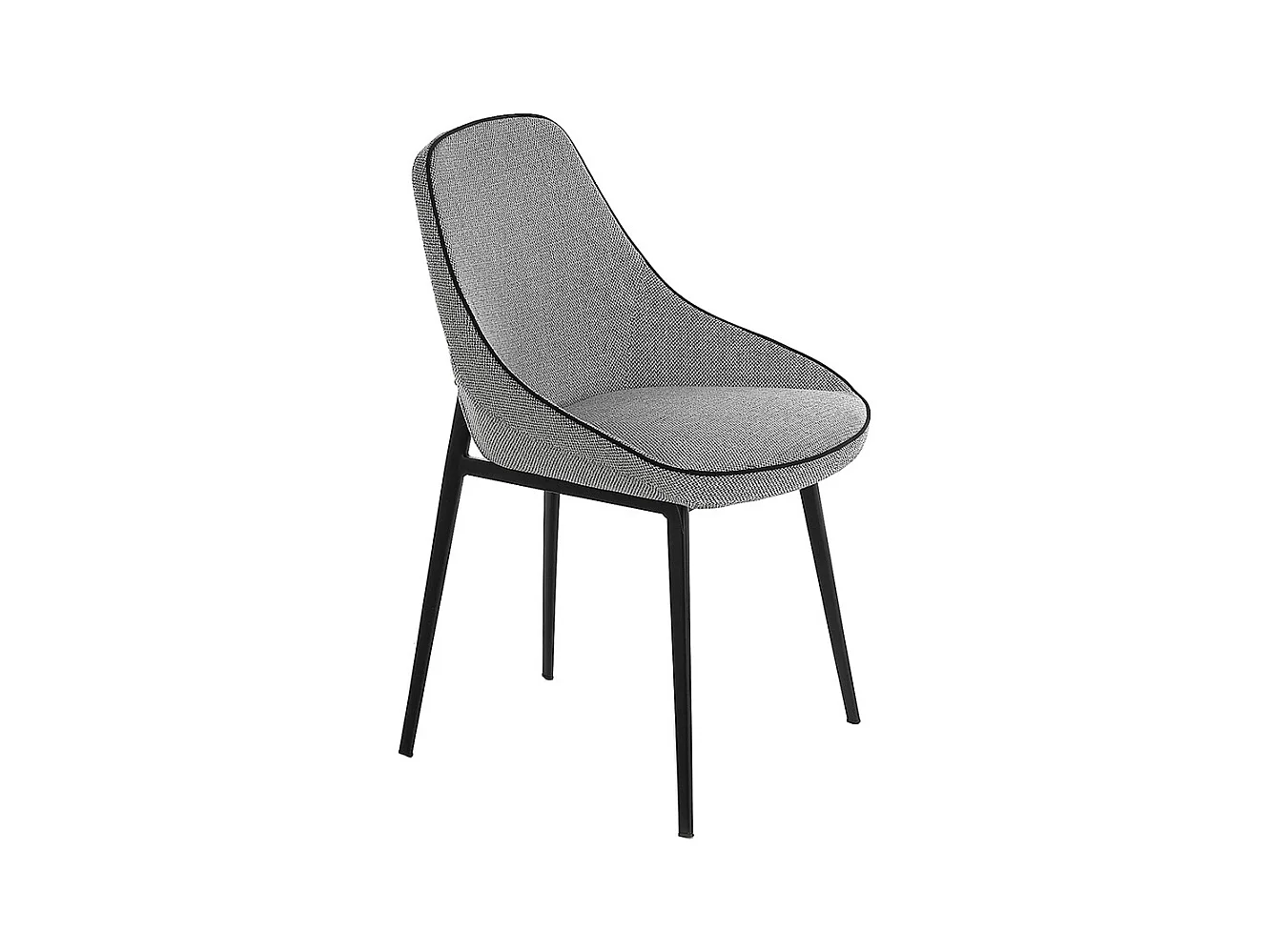 Chaise en tissu avec pieds en acier noir 4082 ANGEL CERDA