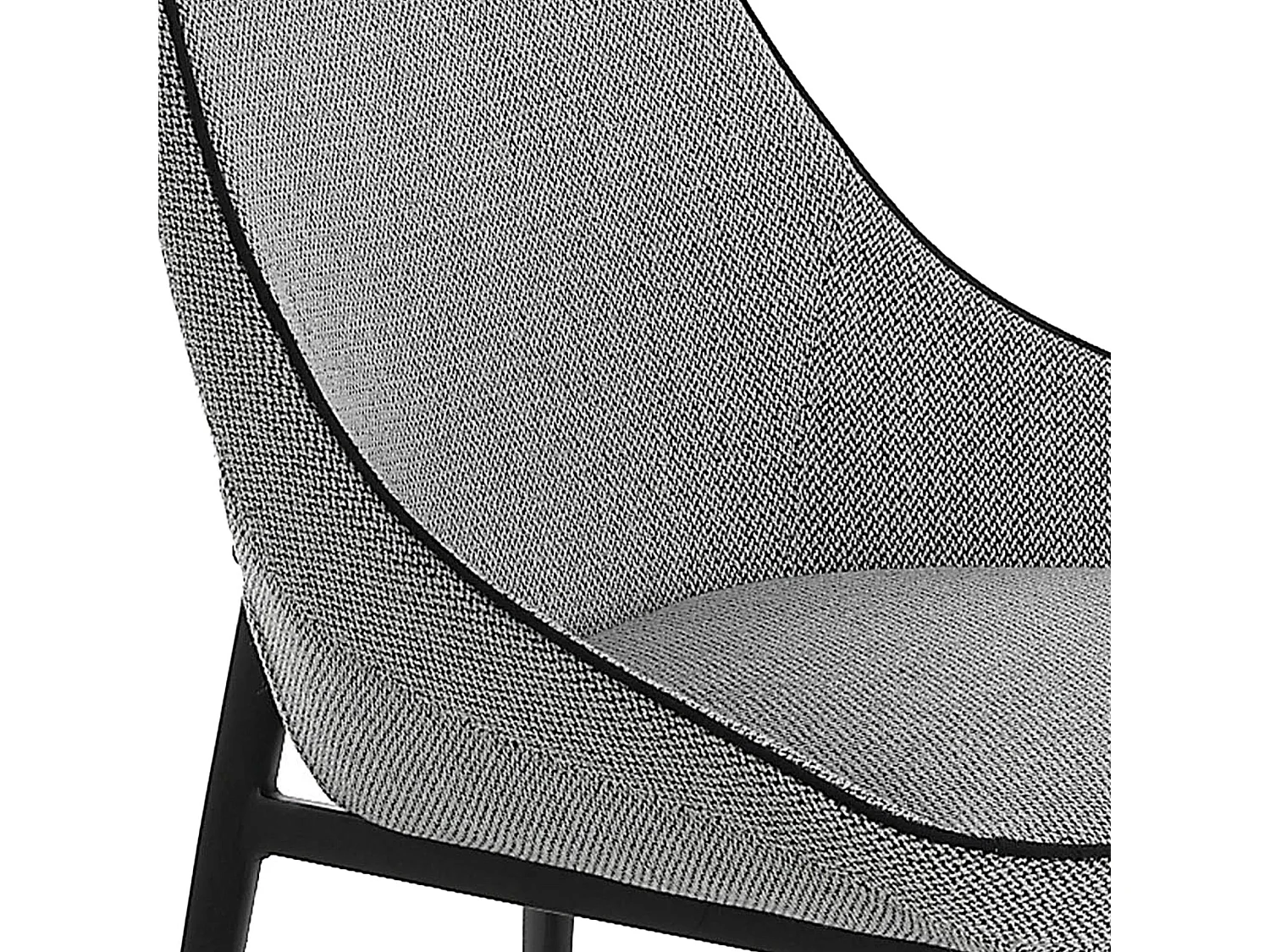 Chaise en tissu avec pieds en acier noir 4082 ANGEL CERDA