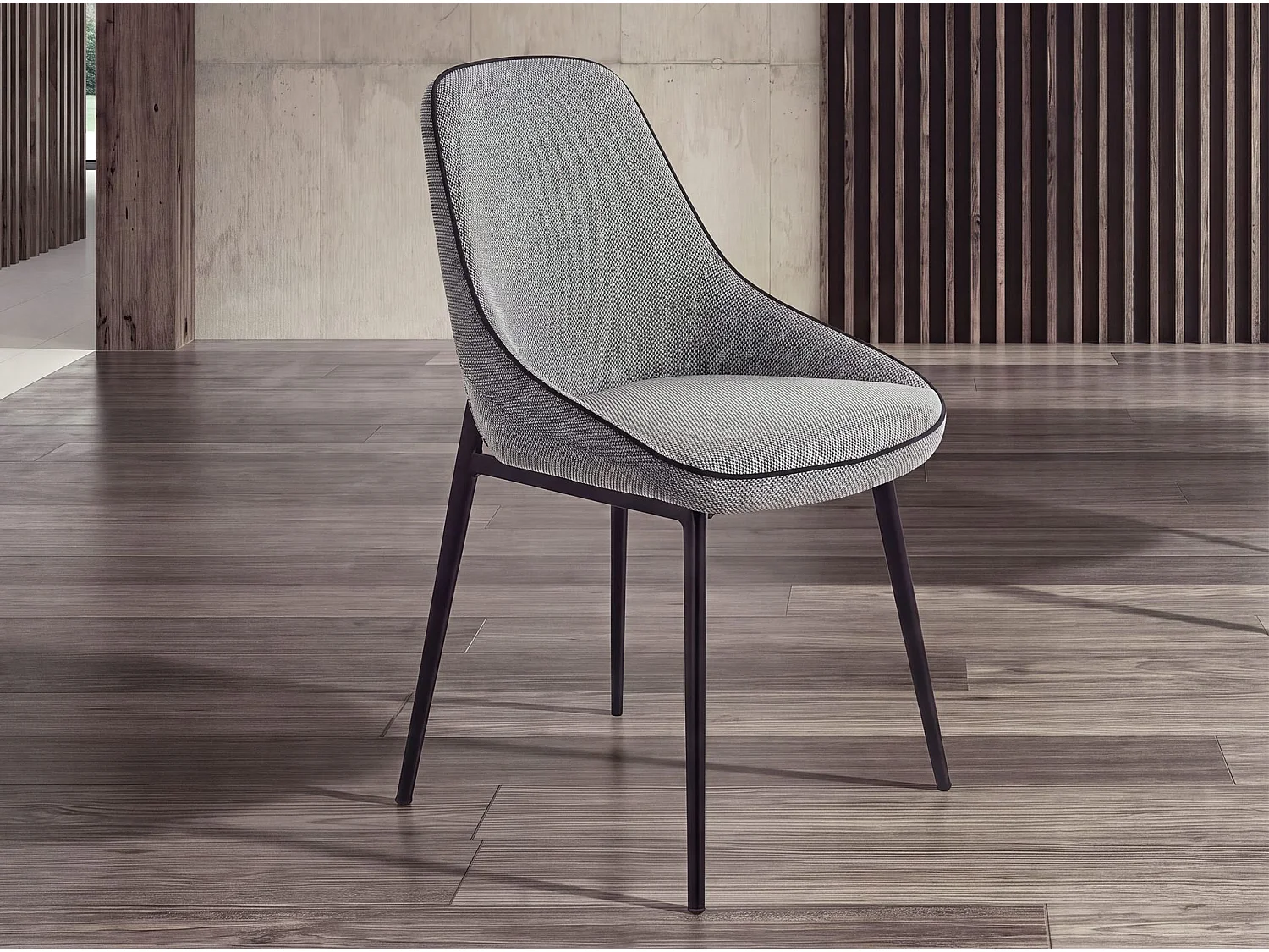 Chaise en tissu gris 4082 ANGEL CERDA