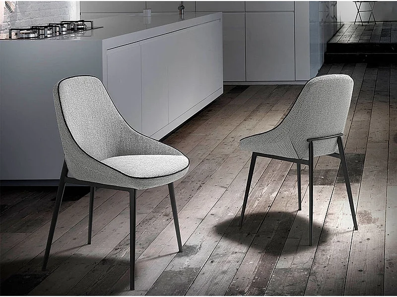 Krzesło z szarej tkaniny 4082 ANGEL CERDA