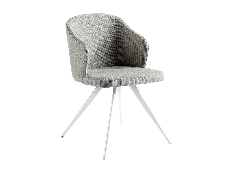 Chaise en tissu et acier blanc 4056 ANGEL CERDA