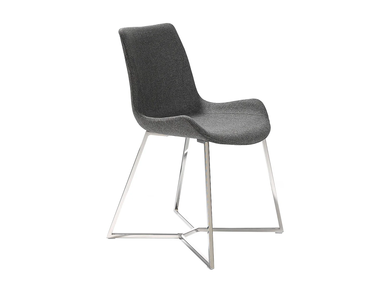 Ciemnoszare krzesło z tkaniny 4009 ANGEL CERDA