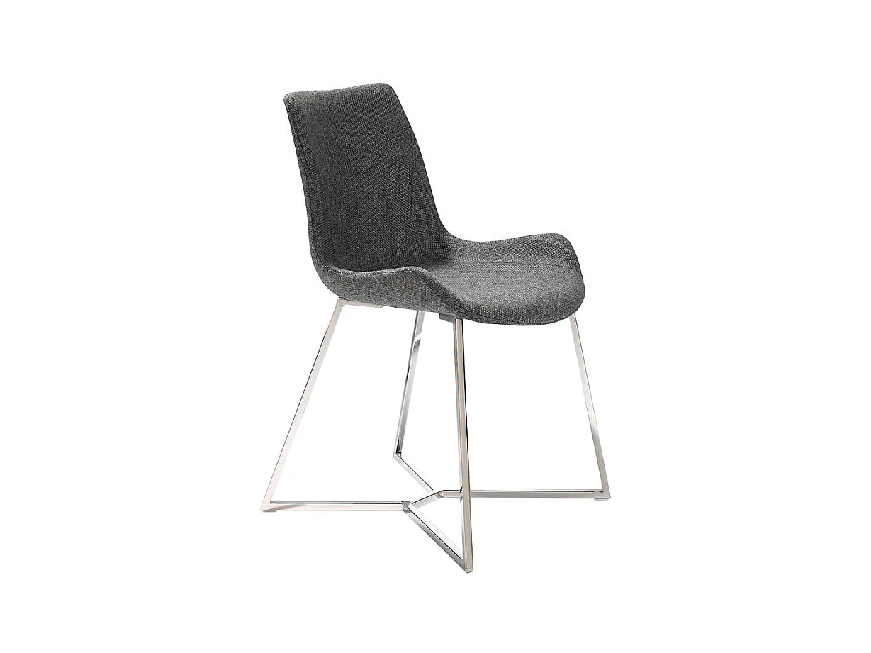 Eetkamerstoel bekleed met grijze stof 4009 ANGEL CERDA