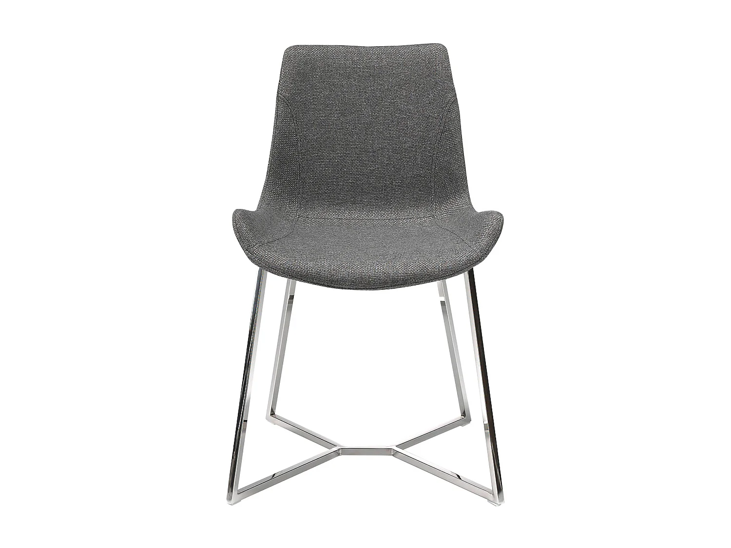 Gepolsterter Esstischstuhl grauem Stoff  4009 ANGEL CERDA