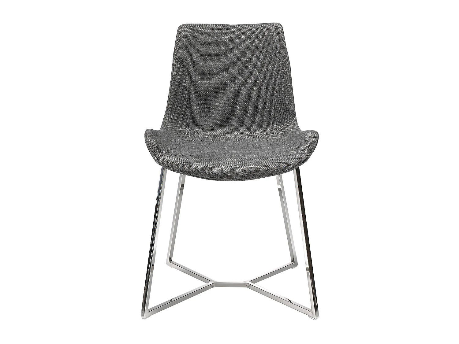 Stuhl aus dunkelgrauem Stoff 4009 ANGEL CERDA