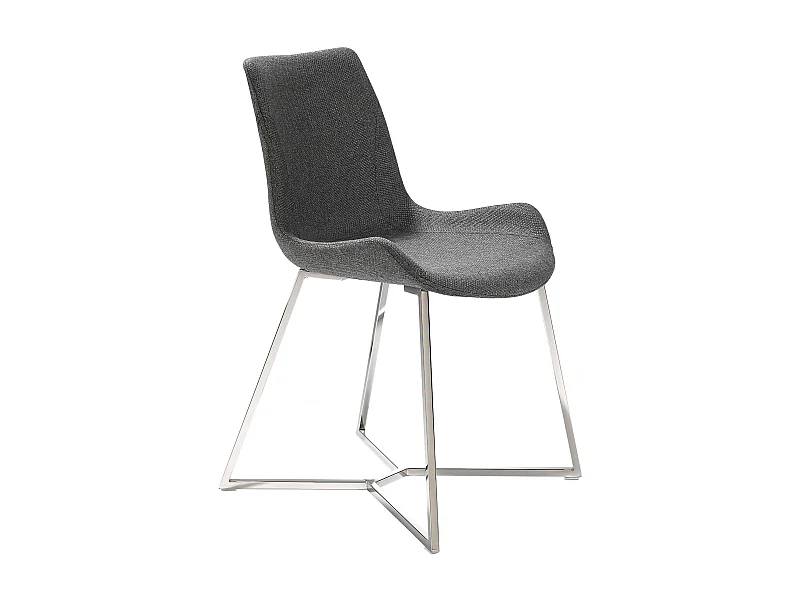 Gepolsterter Esstischstuhl grauem Stoff  4009 ANGEL CERDA