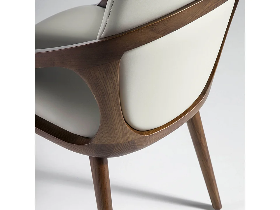 Crème kunstlederen stoel 4066 ANGEL CERDA