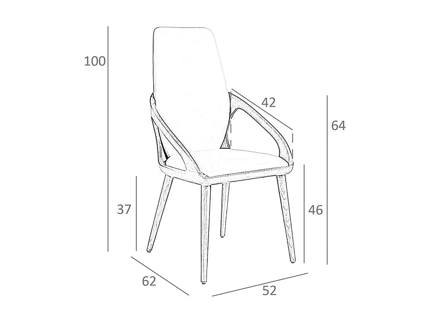 Öko-Lederstuhl Creme 4066 ANGEL CERDA