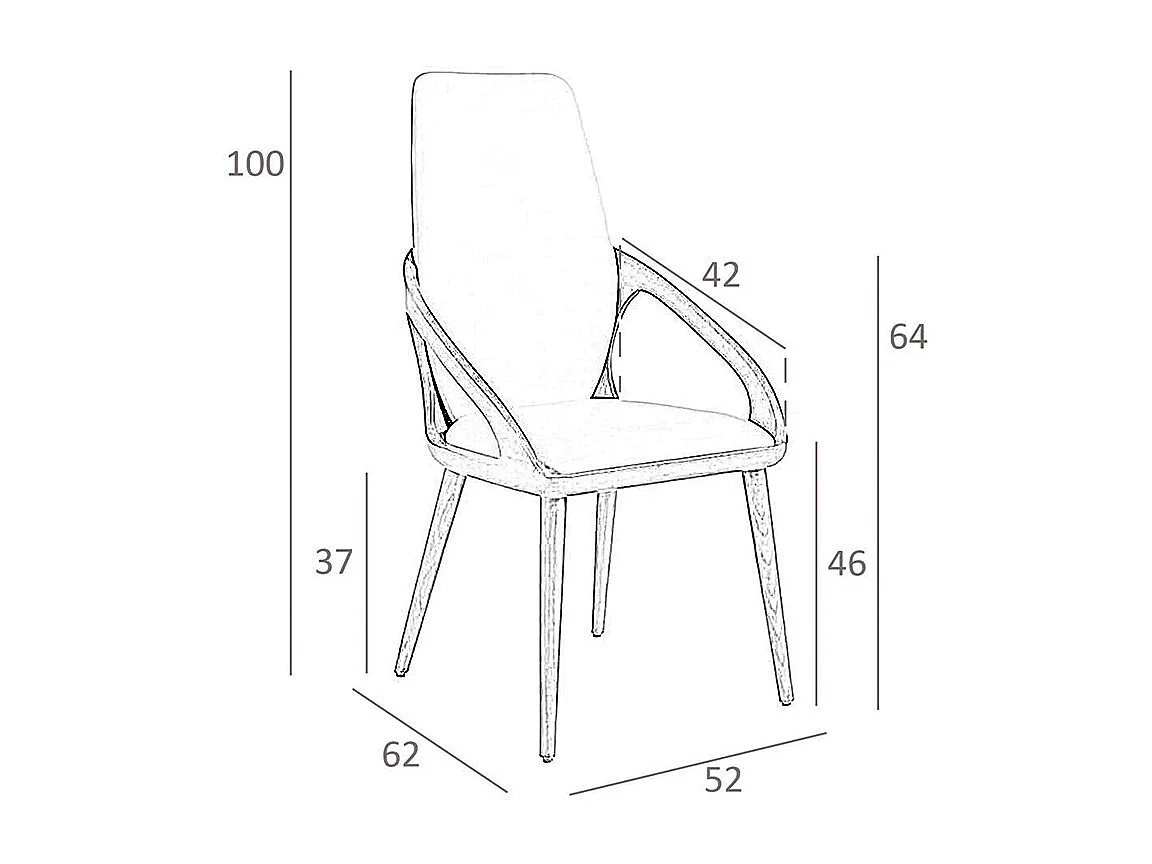 Öko-Lederstuhl Creme 4066 ANGEL CERDA