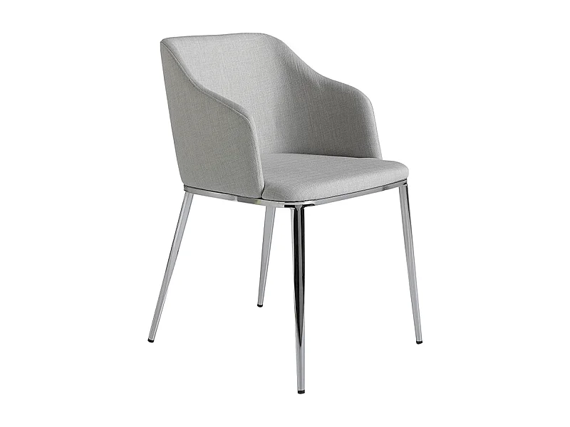 Silla comedor tapizada tela gris  4050 ANGEL CERDA