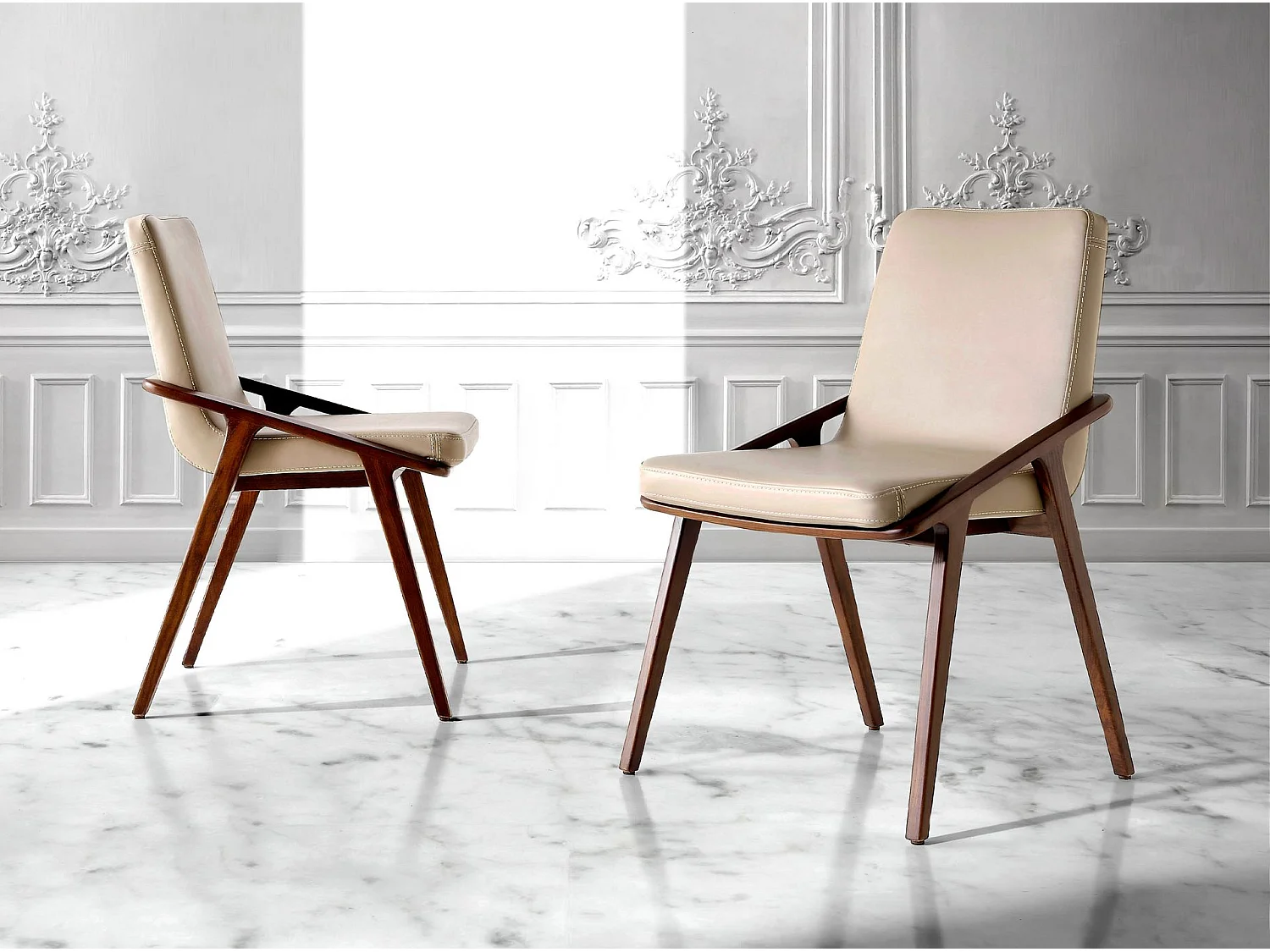 Chaise en similicuir vison 4019 ANGEL CERDA