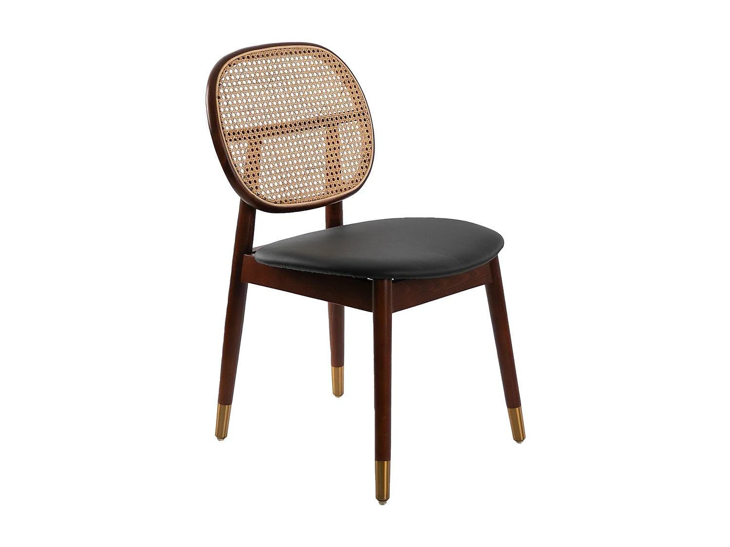 Ronde eetkamerstoel met rotan rugleuning 4093 ANGEL CERDA