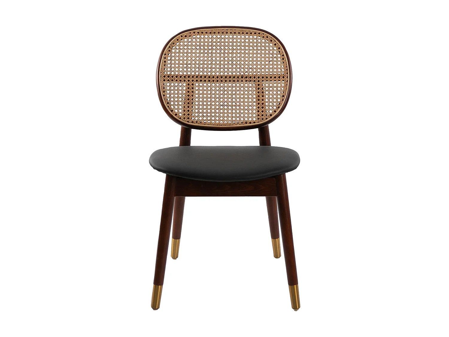 Ronde eetkamerstoel met rotan rugleuning 4093 ANGEL CERDA