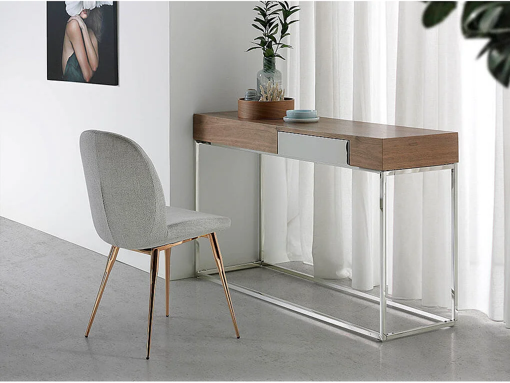 Chaise en tissu avec pieds en acier 4081 ANGEL CERDA