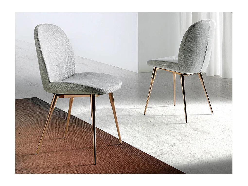Chaise en tissu avec pieds en acier 4081 ANGEL CERDA