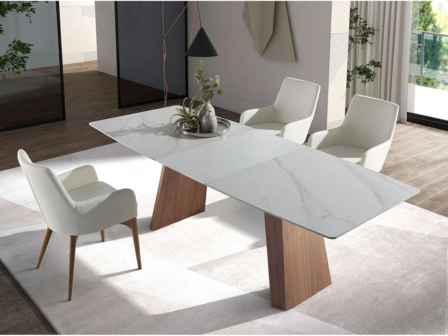 Chaise en similicuir blanc 4006 ANGEL CERDA