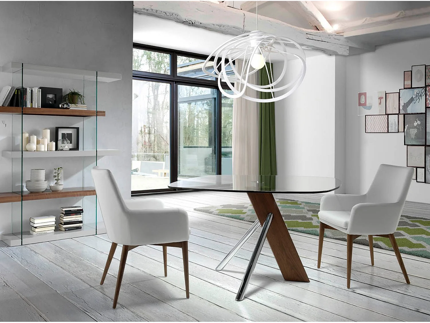 Chaise en similicuir blanc 4006 ANGEL CERDA