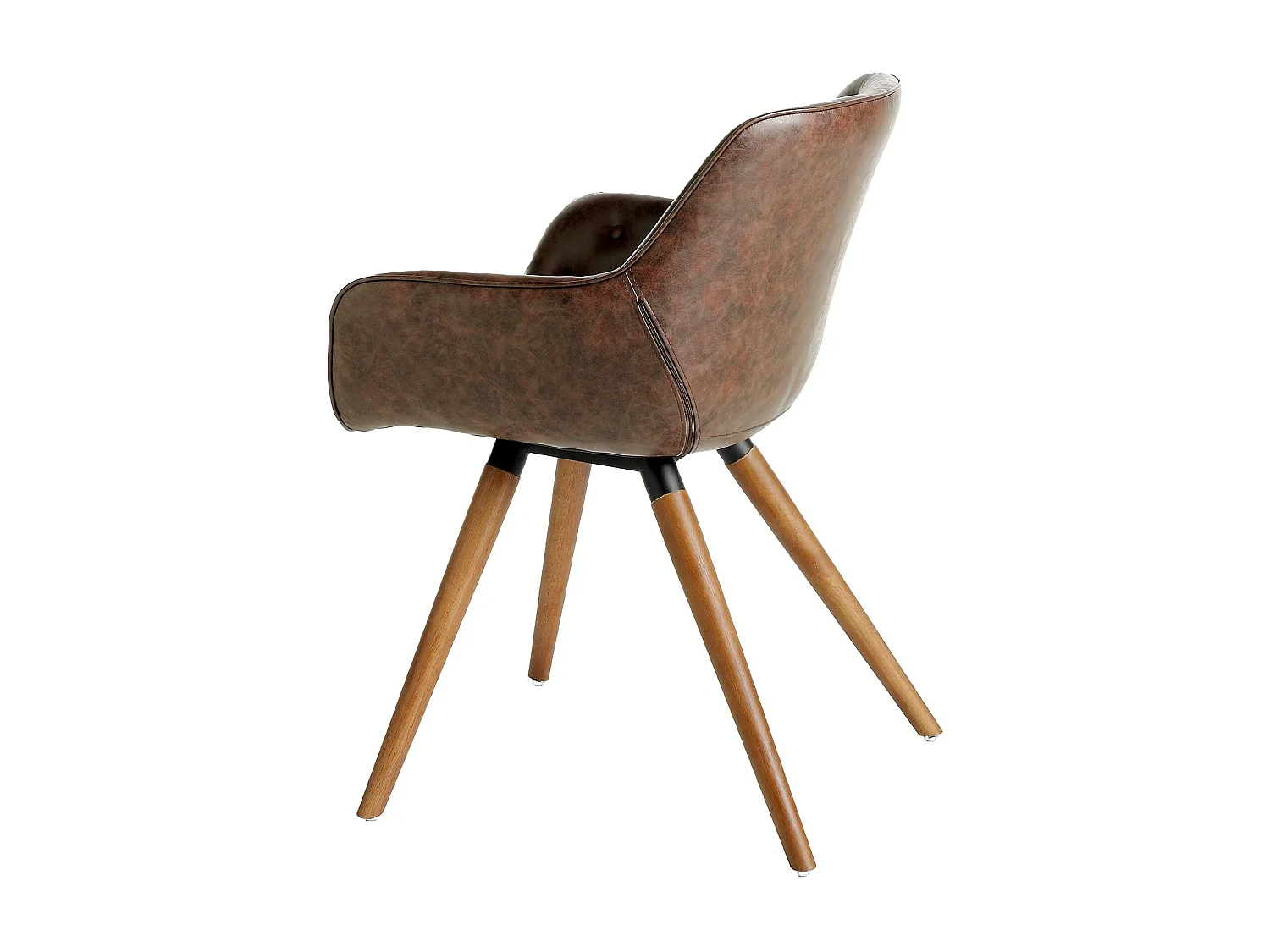 Chaise en similicuir marron chocolat 4073 ANGEL CERDA