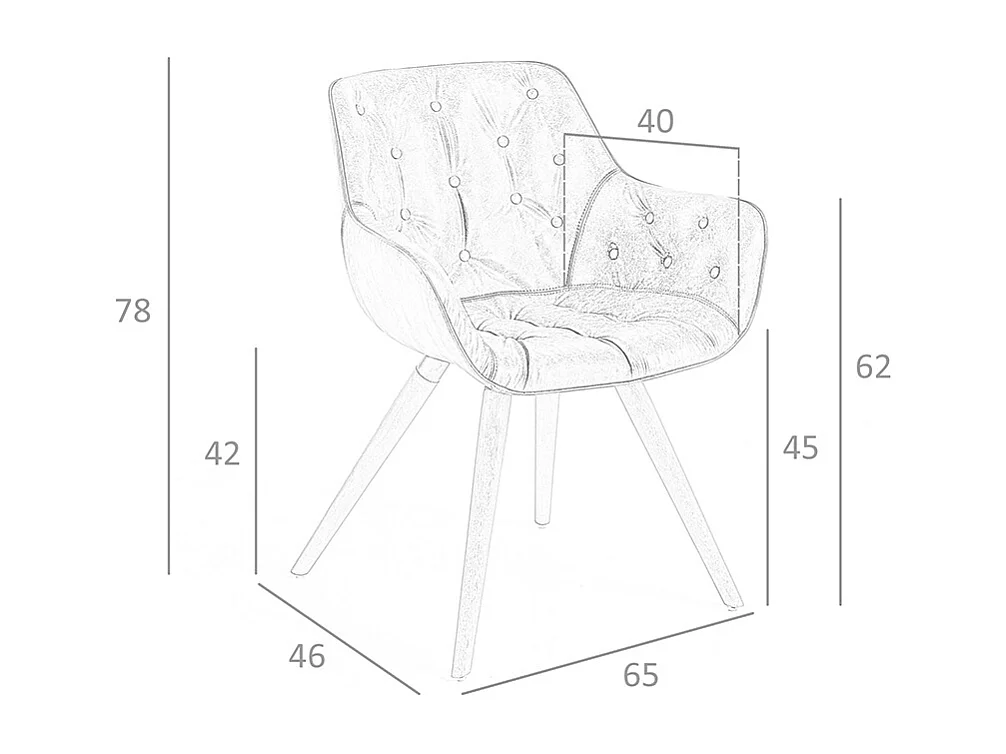 Chocoladebruine eco-leren stoel 4073 ANGEL CERDA