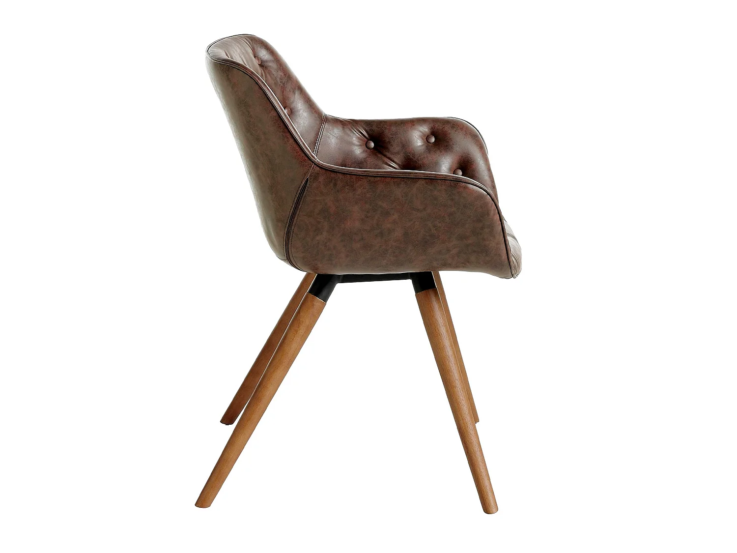 Chaise en similicuir marron chocolat 4073 ANGEL CERDA