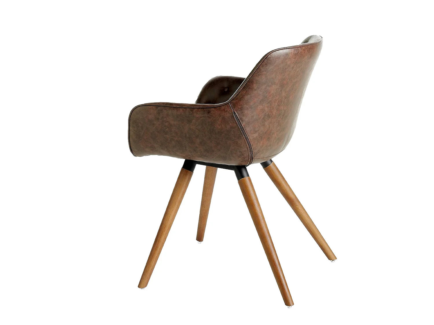 Chaise en similicuir marron chocolat 4073 ANGEL CERDA