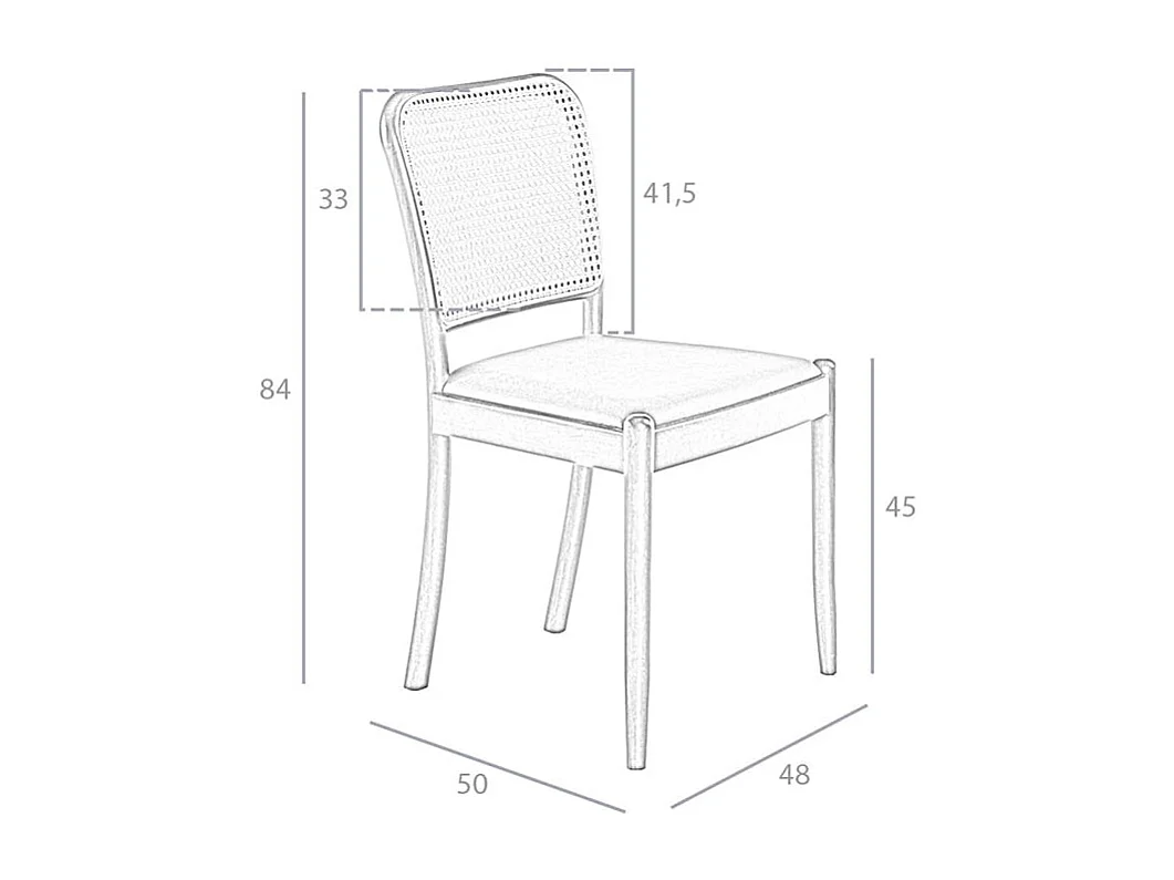 Chaise en rotin et similicuir noir 4094 ANGEL CERDA