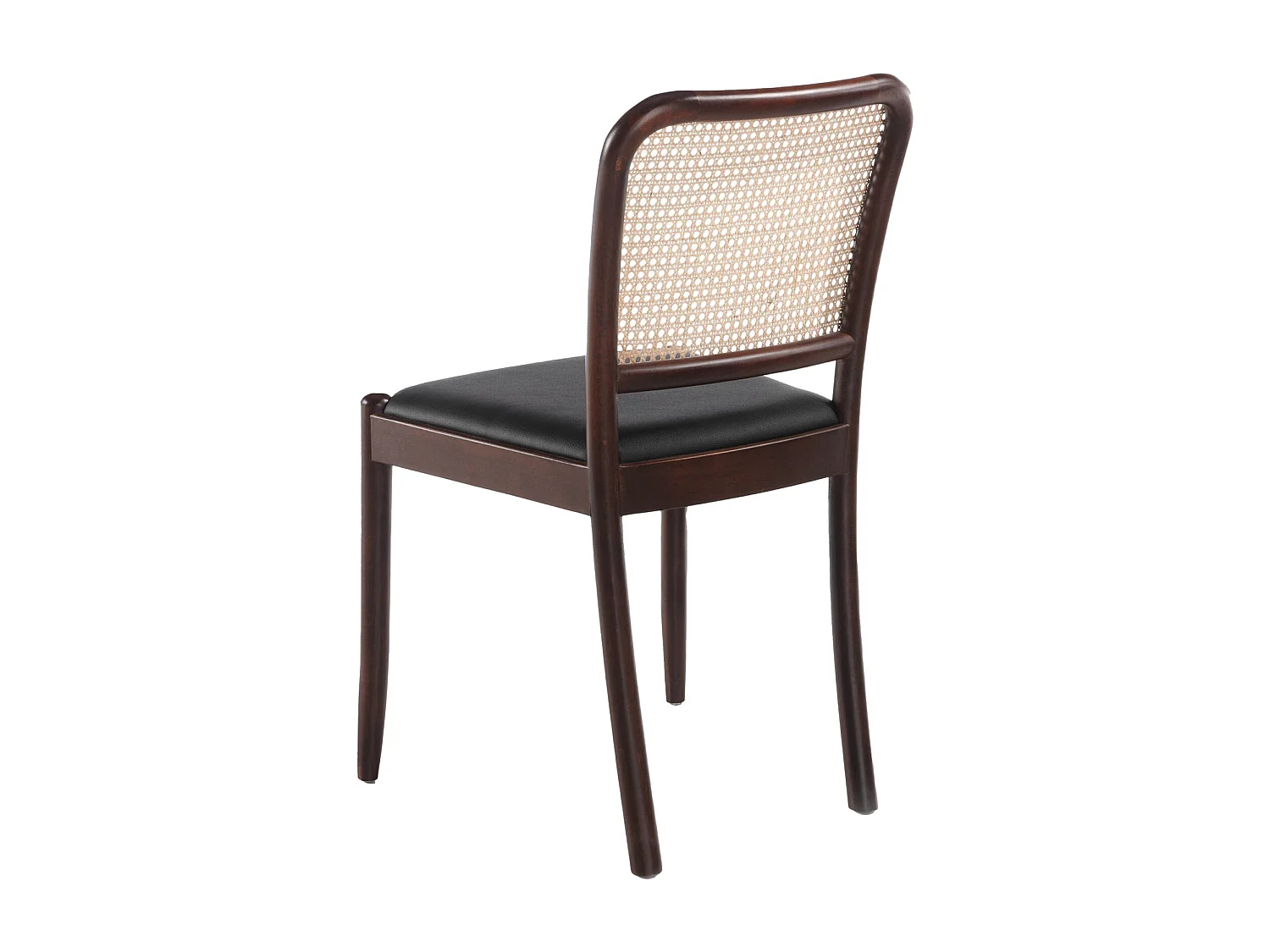 Cadeira de vime e couro ecológico preto 4094 ANGEL CERDA