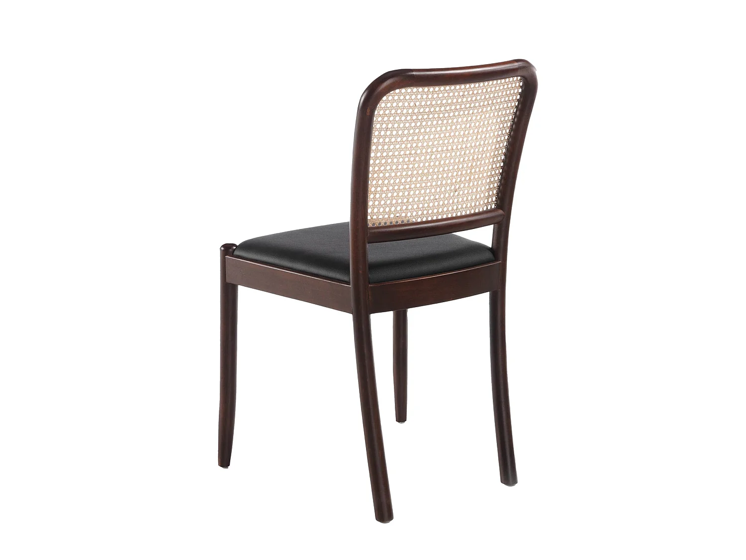 Chaise en rotin et similicuir noir 4094 ANGEL CERDA