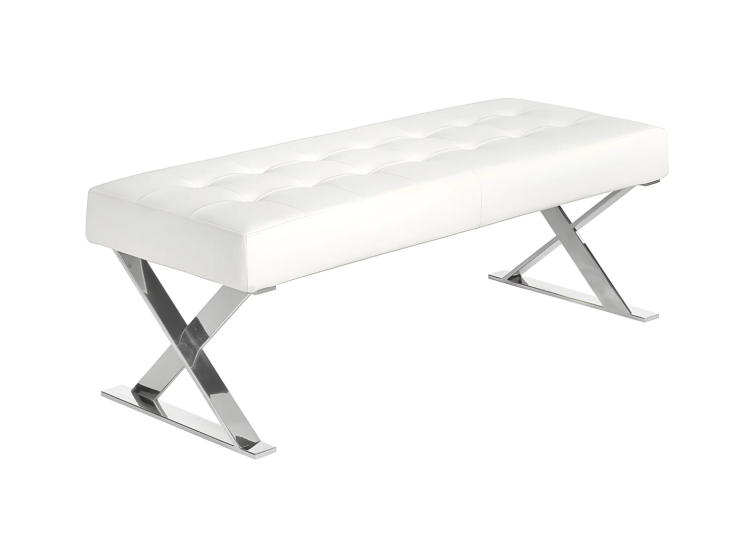 Banquette en simili cuir et acier chromé 5001 ANGEL CERDA