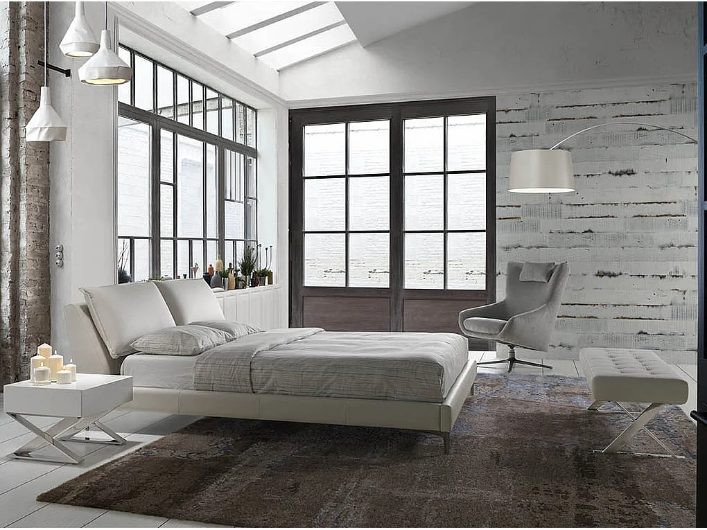 Banc en similicuir blanc 5001 ANGEL CERDA