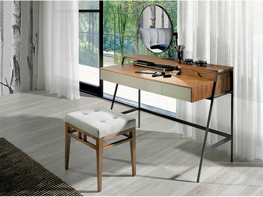 Polster Stoffbank aus grauem Stoff  5027 ANGEL CERDA