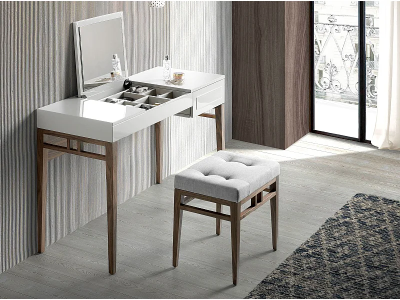 Hocker aus grauem Stoff 5027 ANGEL CERDA